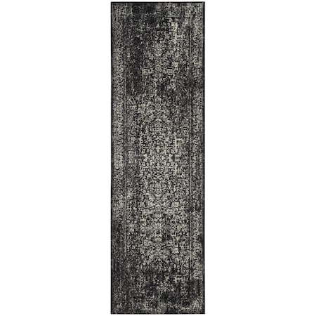 Safavieh Evoke Power Loomed Accent Area Rug, Black and Grey - 2 ft.-2 in. x 4 ft. EVK256R-24